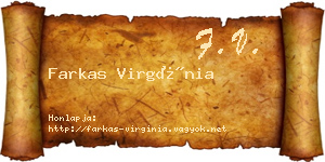 Farkas Virgínia névjegykártya