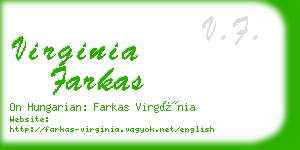 virginia farkas business card